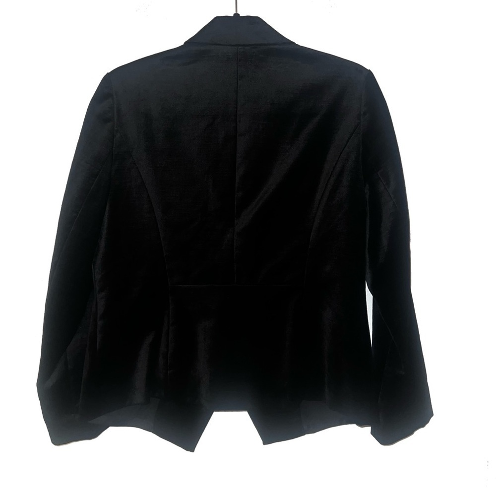 Chicos Black Velveteen Gold Button Blazer - Picture 3 of 7